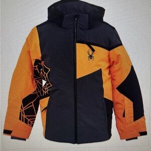 Spyder Orange and Black Jacket, Boys Sz 18. Worn once.